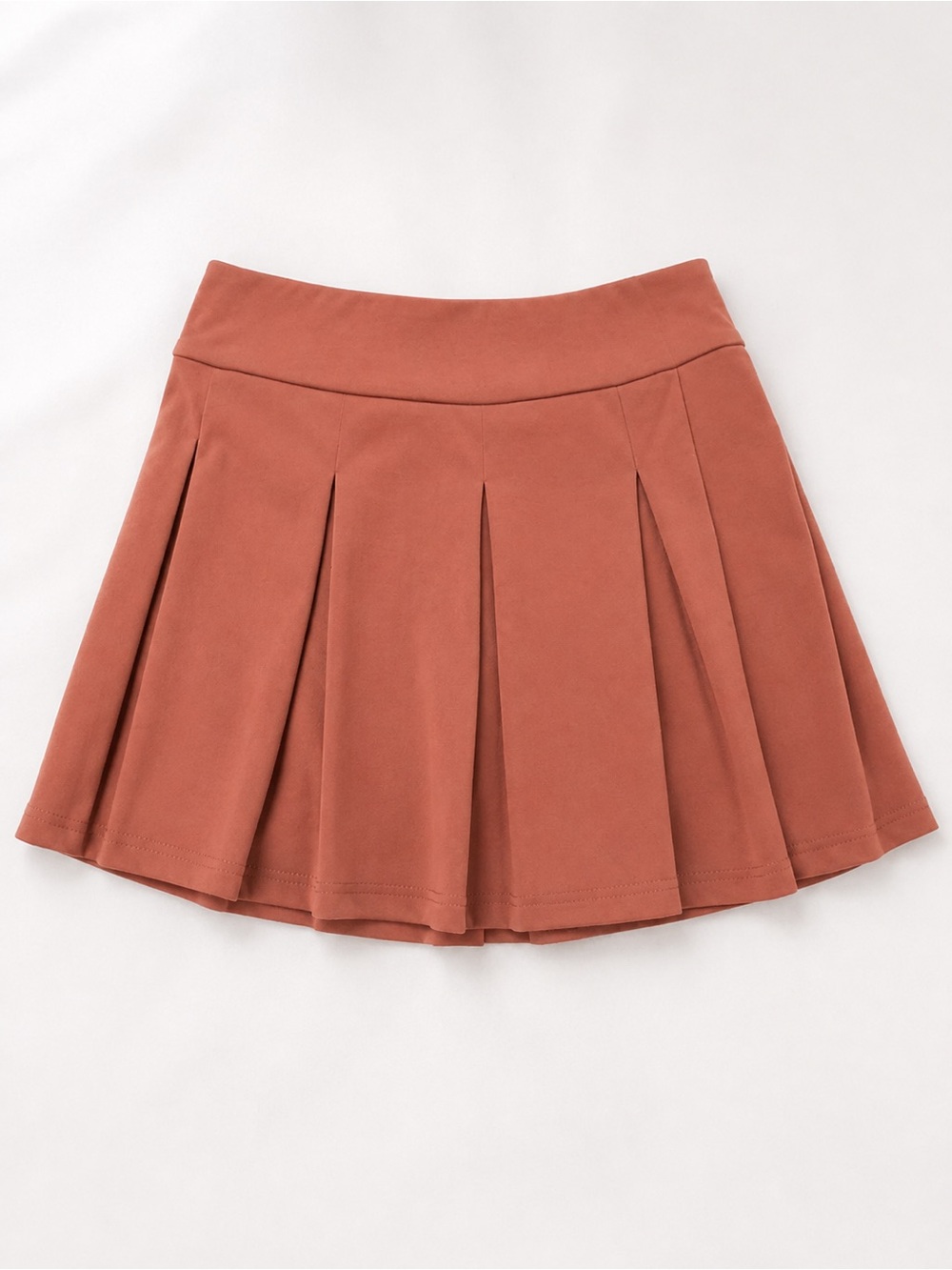 Streetwear Society Pleated Mini Skirt in Rust